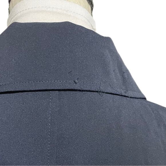 Tommy Hilfiger Asymmetrical Side Zip Moto Style Jacket Women’s Small Navy Blue - Picture 3 of 6